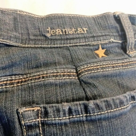 JEANSTAR Womens Denim Blue Jean Pants Wide Leg - Picture 2 of 6